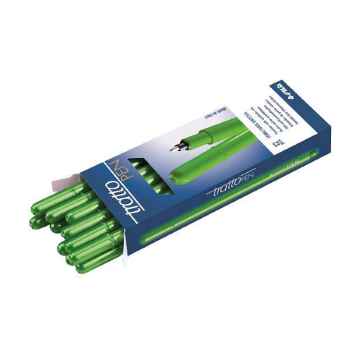 FILA TRATTO PEN PENNA PUNTA IN FIBRA 0.5 mm COLORE VERDE CHIARO CONF. 12 Pz.